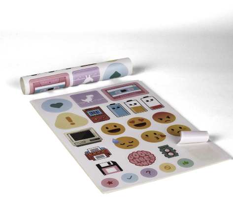 Adhesivos troquelados en hojas