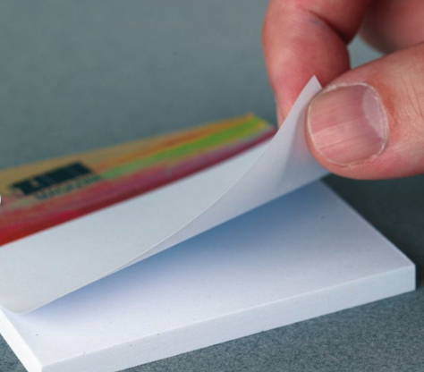 Bloc de papel reposicionable personalizado con logotipo