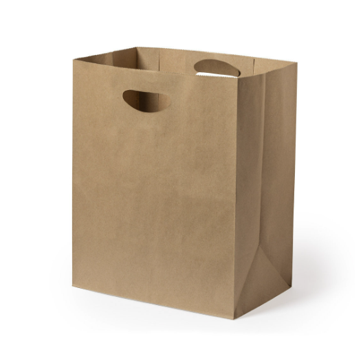 Bolsa kraft asas troqueladas