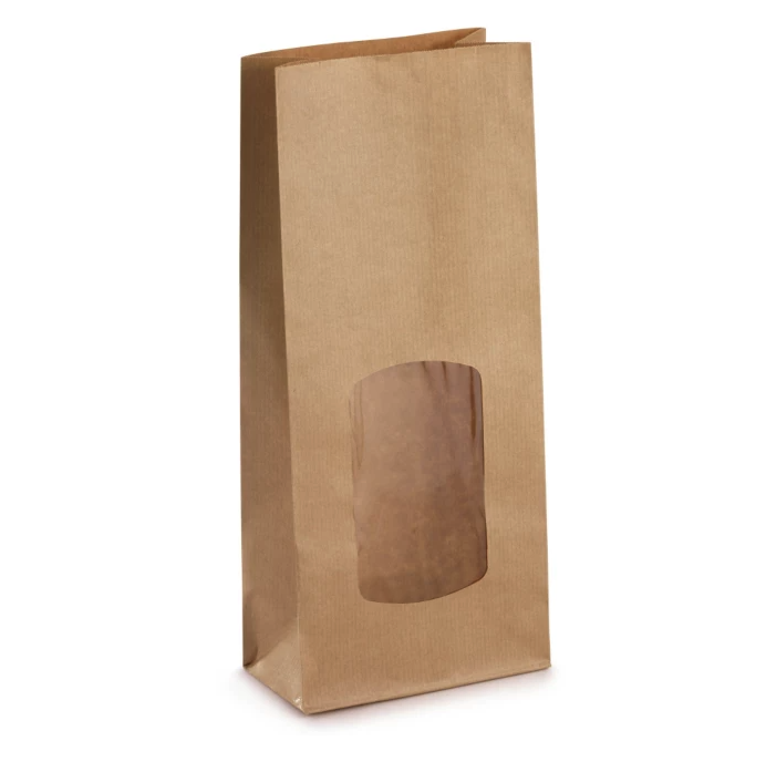 Bolsa kraft con ventana
