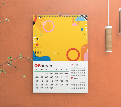 Calendarios de pared personalizados con fotografías e imagen corporativa