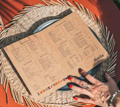 Menú kraft personalizado estilo rústico