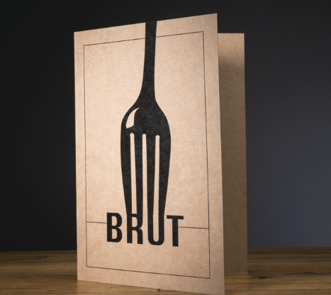 Folletos de papel kraft con diseño ecológico