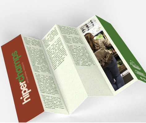 Detalle de textura de papel reciclado con impresión a color