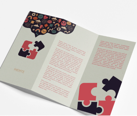 Díptico ECO impreso en papel especial Crush