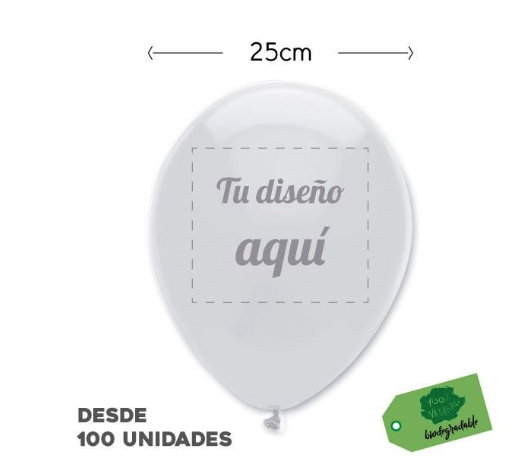 Globo látex estándar 25 cm