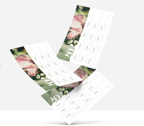 Hojas de calendario publicitario tamaño bolsillo