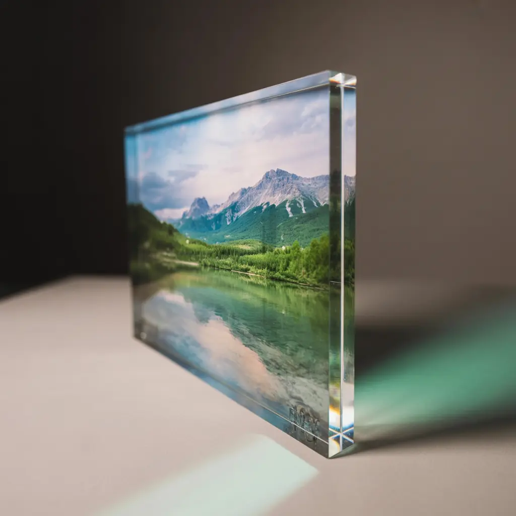 Cuadro de metacrilato colgado en pared