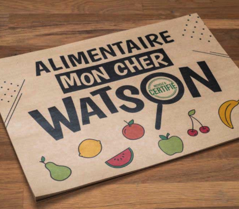 Mantel kraft reciclado personalizado para restaurante