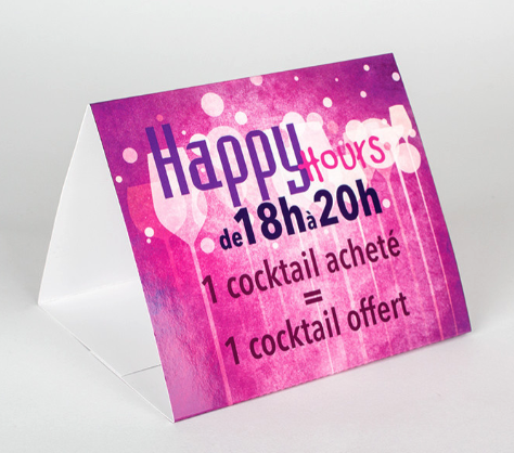 Caballete publicitario con QR para carta digital