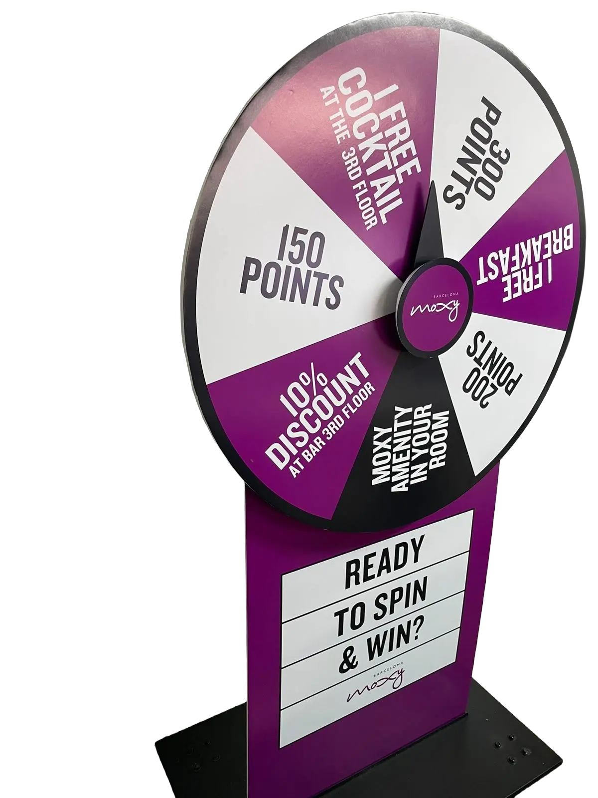 Ruleta promocional personalizada en perspectiva lateral