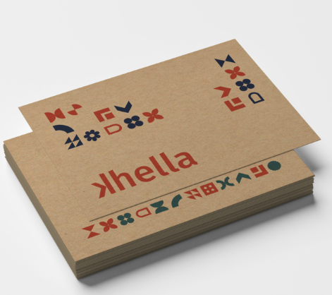 Tarjetas de visita en papel kraft reciclado