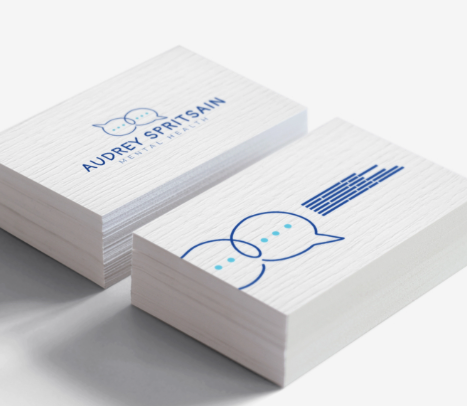 Tarjetas de visita en papel texturado de alta gama