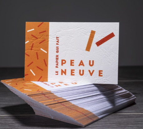 Tarjetas de visita con papel texturado premium