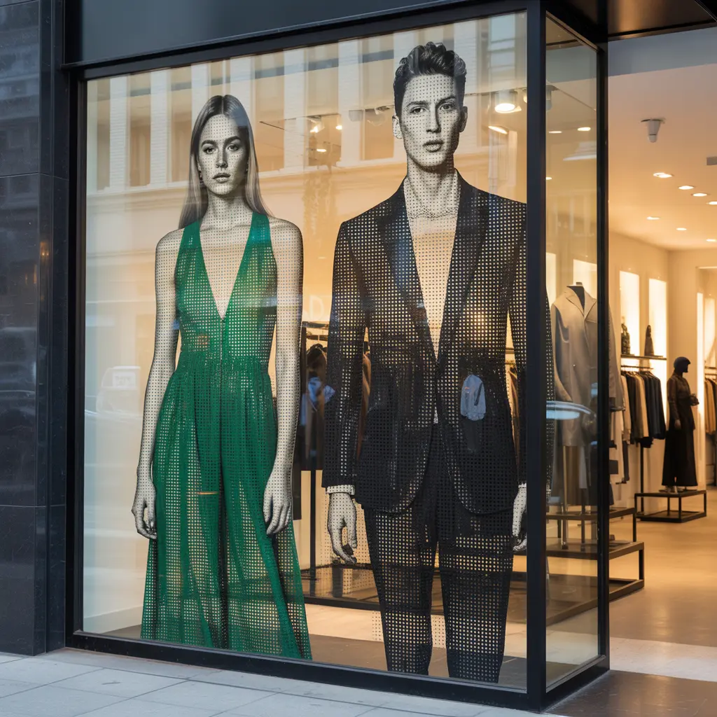 Escaparate con vinilo microperforado publicitario