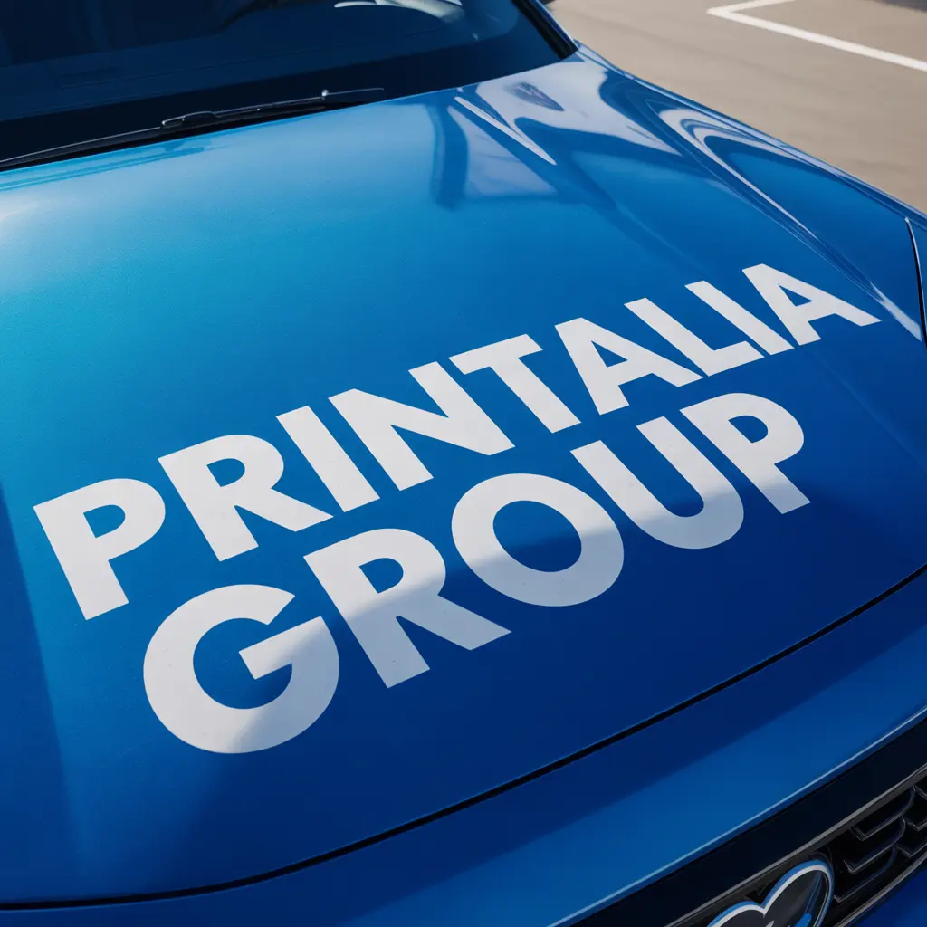 Vehículo comercial con vinilo adhesivo en laterales y puertas traseras