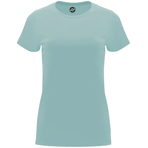 camiseta mujer premium azul lavado
