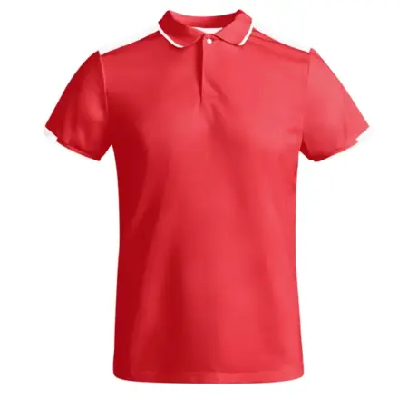 Polo técnico poliéster hombre rojo