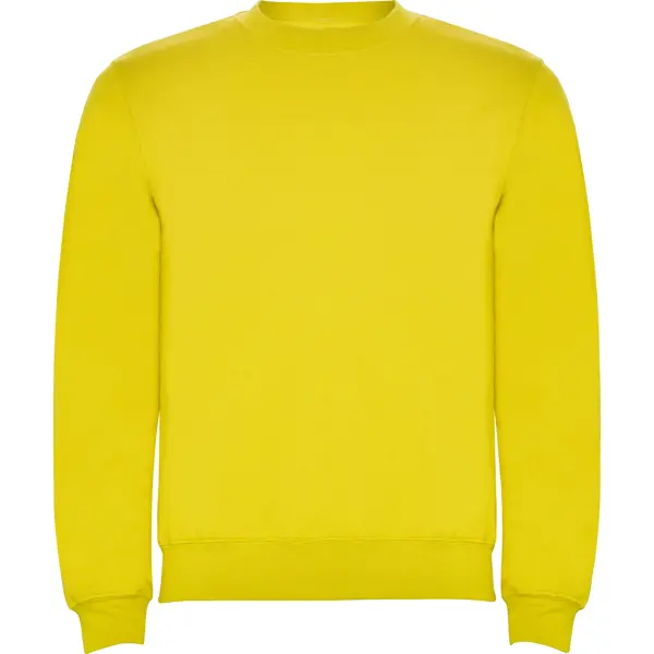 sudadera sin capucha amarillo