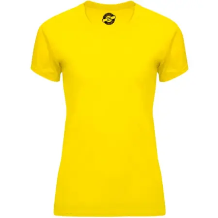 camiseta técnica mujer amarillo
