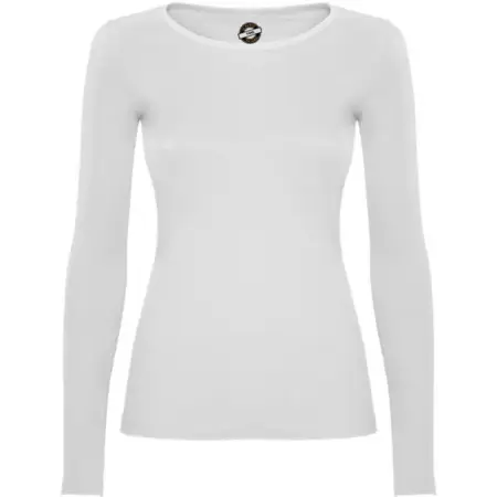 camiseta manga larga mujer blanco